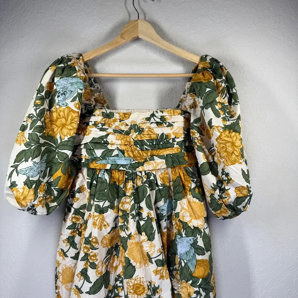 Women's Abercrombie & Fitch Green and‎ Yellow Floral Dress Size XS NEW - Picture 2 of 8